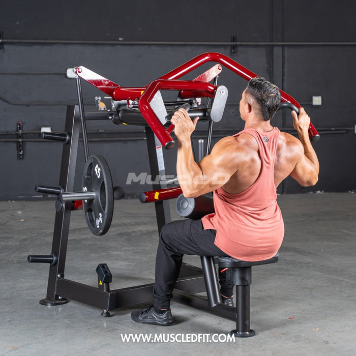 Muscle D Fitness Power Leverage V2 Rotary Lat Pulldown – Iso-Lateral Commercial Gym Machine PL-PV2-RLP