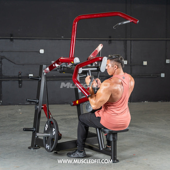 Muscle D Fitness Power Leverage V2 Rotary Lat Pulldown – Iso-Lateral Commercial Gym Machine PL-PV2-RLP