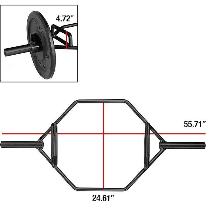 Olympic Hex Trap Bar with Combo Grips
