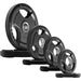 Olympic Rubber Grip Plates for Barbell, 2-Inch Weight Plates for Weightlifting and Strength Training in Home and Gym, Single, Pair and Sets(2.5/5/10/25 LB)
