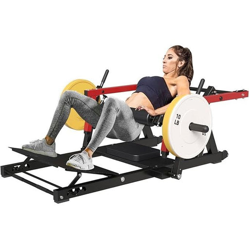 Plate-Loaded Hip Thrust Machine 800LBS Capacity with Adjustable Footboard for Glute Building