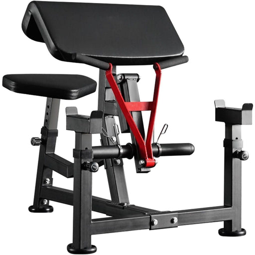 Preacher Curl Bench Plate Loaded Bicep Curl Machine 2 in 1 Arm Training for Home Gym