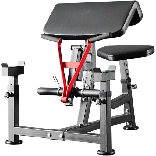 Preacher Curl Bench Plate Loaded Bicep Curl Machine 2 in 1 Arm Training for Home Gym