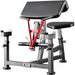 Preacher Curl Bench Plate Loaded Bicep Curl Machine 2 in 1 Arm Training for Home Gym