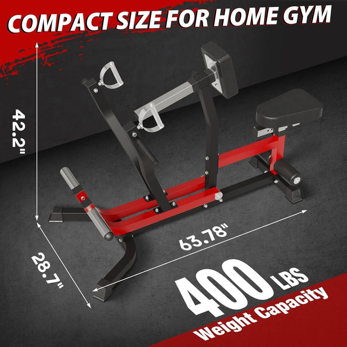 Seated Row Machine Plate Loaded Adjustable Back Workout Equipment with Independent Arms
