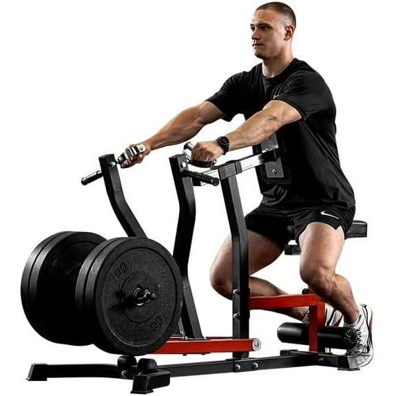 Seated Row Machine Plate Loaded Adjustable Back Workout Equipment with Independent Arms