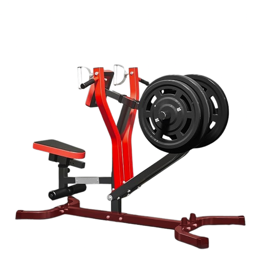 Seated Row Machine Plate Loaded with Independent Arms Multi Grip Positions for Upper Body Workout