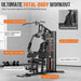 Workout Station with 140LBS Weight Stack Multifunctional Home Gym Equipment