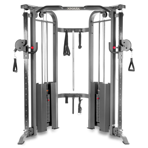 XMark Fitness Functional Trainer Cable Machine with Dual 200 lb Weight Stacks