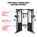 XMark Fitness Functional Trainer Cable Machine with Dual 200 lb Weight Stacks