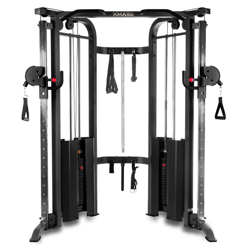 XMark Fitness Functional Trainer Cable Machine with Dual 200 lb Weight Stacks