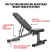 XMark Fitness Ox Series Adjustable Flat, Incline, Decline (FID) Weight Bench